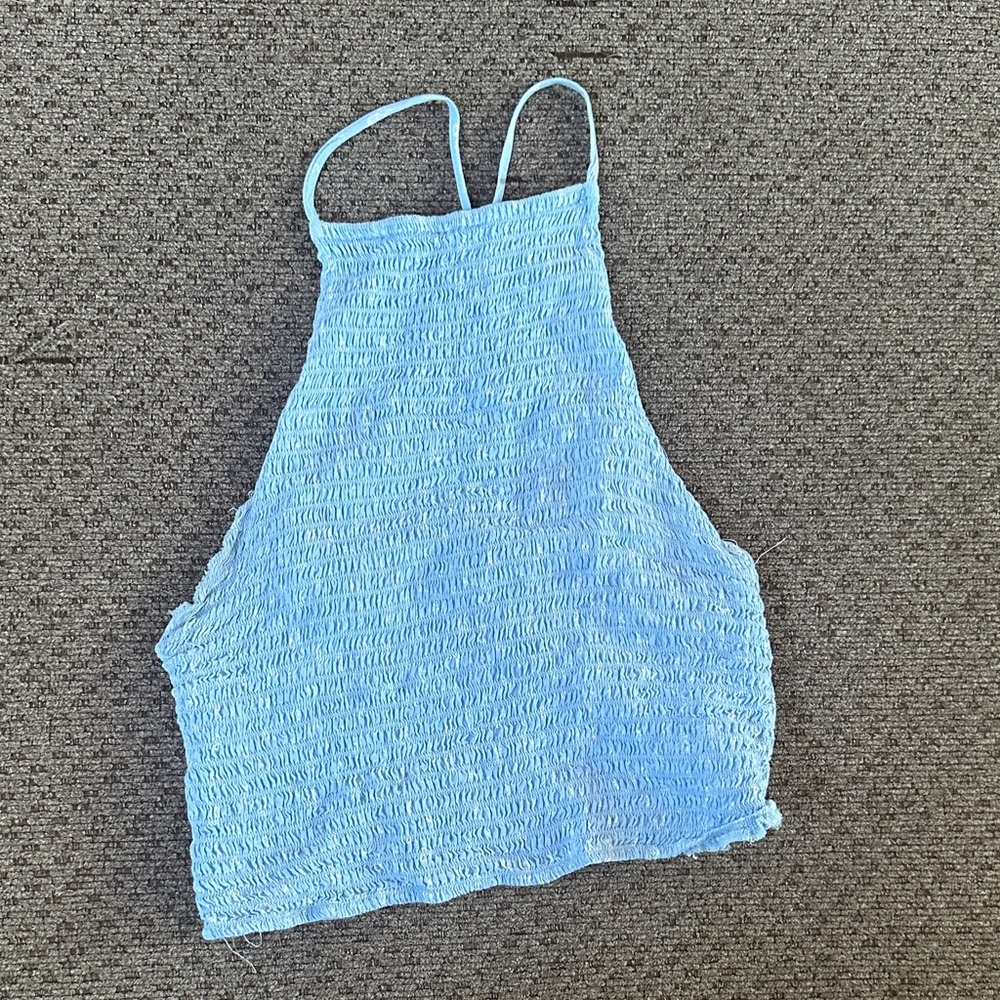 Forever 21 Light Blue Crop Top